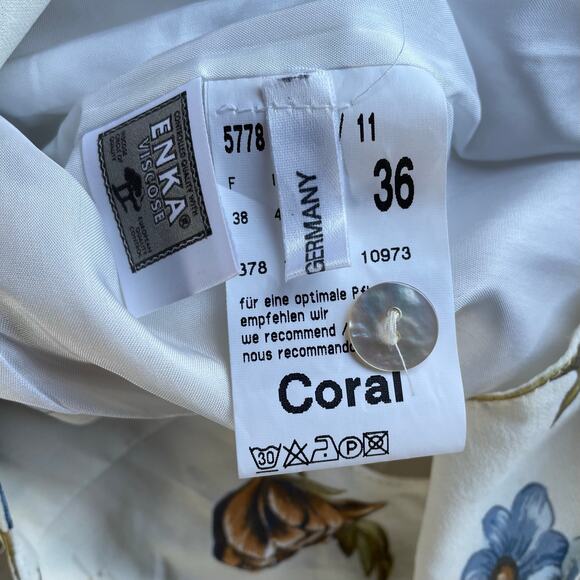 🔥Vintage Betty Barclay Made In German Floral Maxi Dress Cottagecore Romantic XS - Picture 12 of 15